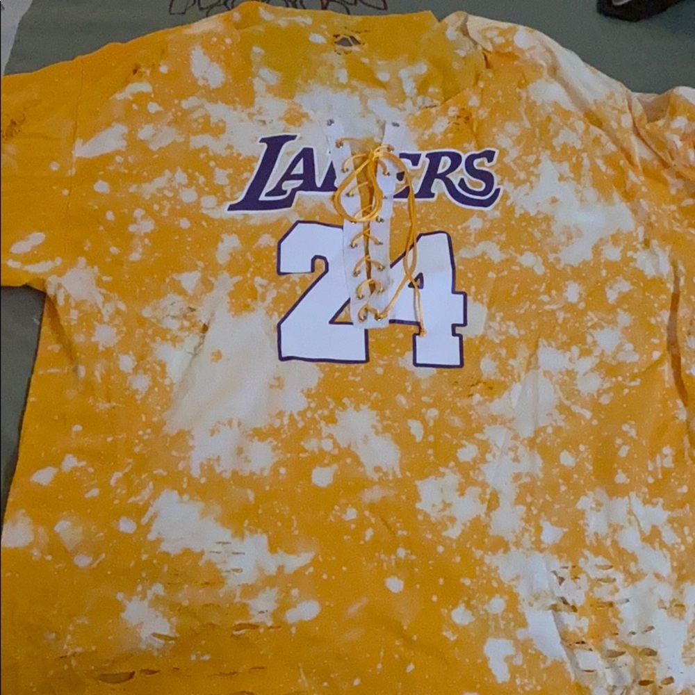 Tie dye laker jersey shirt